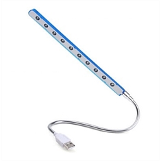 Luminária 10 LEDs USB para Notebook Flexível